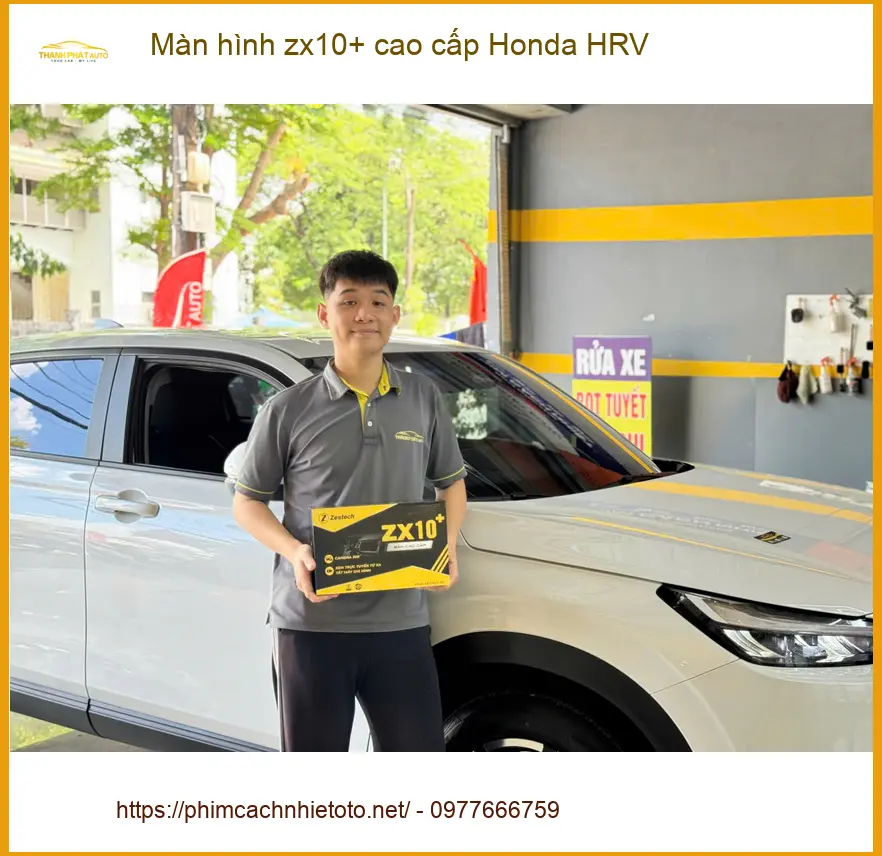 Anh Bình lắp màn hình ZX10+ cao cấp cho Honda HRV tại Quận 9