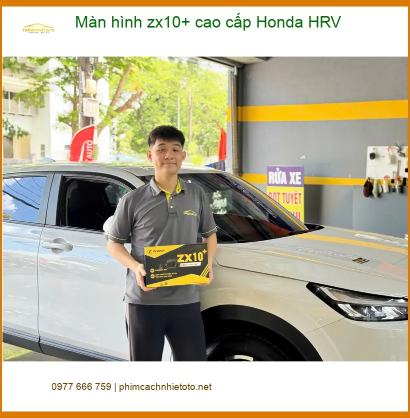 Anh Tùng lắp màn hình zx10+ cao cấp Honda HRV vì màn zin thiếu giải trí tại Quận Gò Vấp ảnh thực tế 4