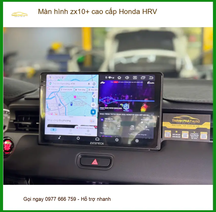 Anh Tùng lắp màn hình zx10+ cao cấp Honda HRV vì màn zin thiếu giải trí tại Quận Gò Vấp ảnh thực tế 5