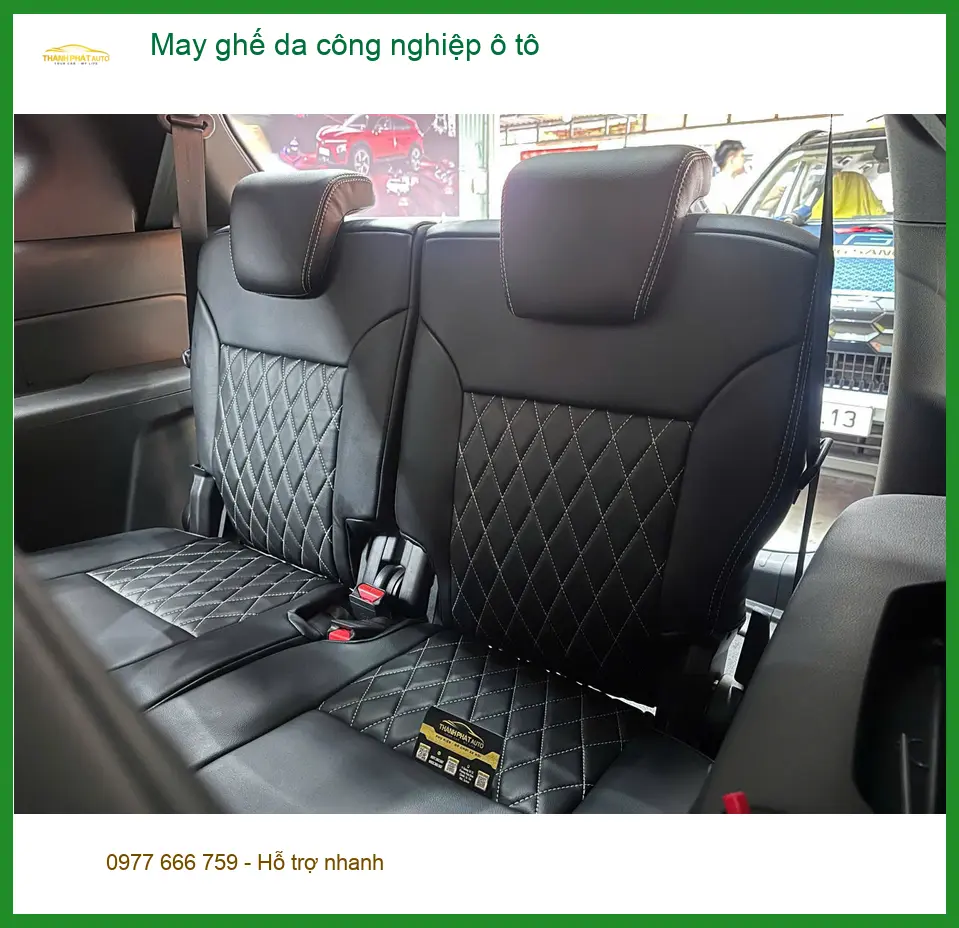 Anh Tùng bọc ghế da công nghiệp ô tô Honda CRV ở Quận 8 vì ghế nỉ khó vệ sinh ảnh thực tế 3