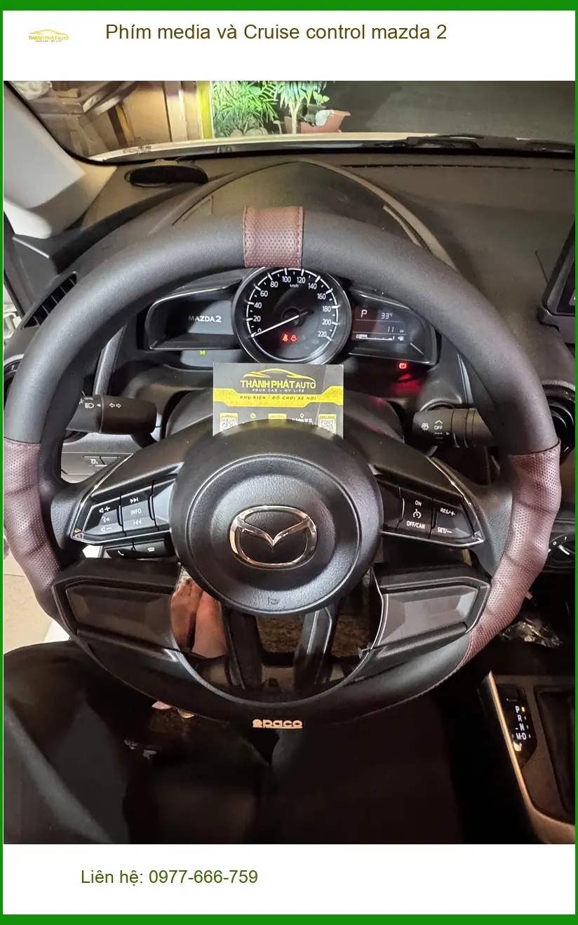 Anh Khang lắp Phím media và Cruise control Mazda 2 tại Hóc Môn để lái xe tiện lợi hơn ảnh thực tế 3