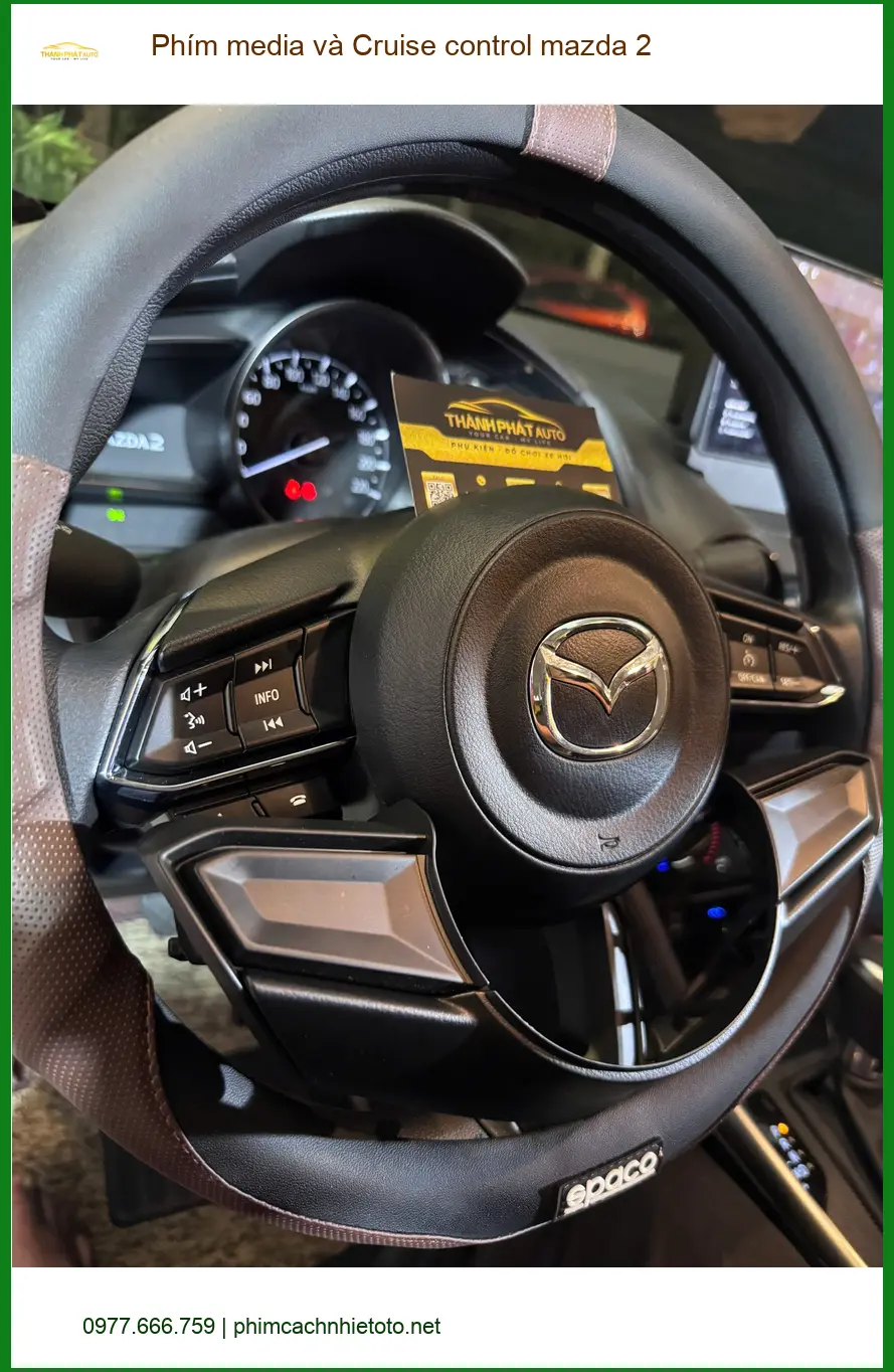 Anh Khang lắp Phím media và Cruise control Mazda 2 tại Hóc Môn để lái xe tiện lợi hơn ảnh thực tế 4