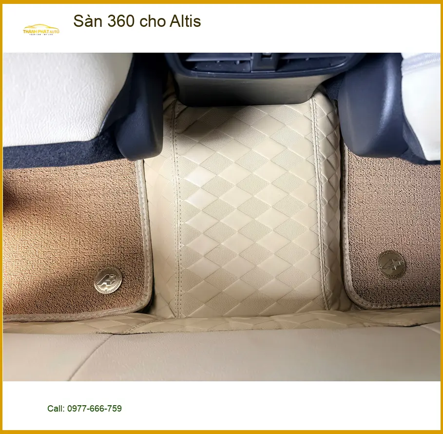 Chú Trường lắp Sàn 360 cho Toyota Altis tại Quận Tân Phú vì muốn nội thất luôn sạch