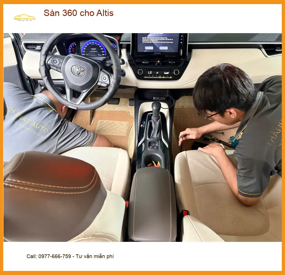 Chú Trường lắp Sàn 360 cho Toyota Altis tại Quận Tân Phú vì muốn nội thất luôn sạch ảnh thực tế 2