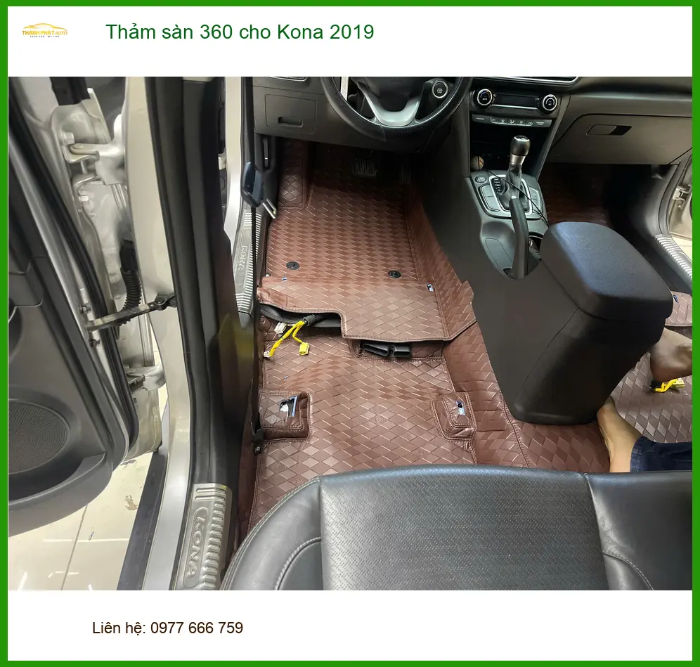 Cô Minh lắp thảm sàn 360 cho Kona 2019 tại Quận 2 để nội thất luôn sạch sẽ ảnh thực tế 4