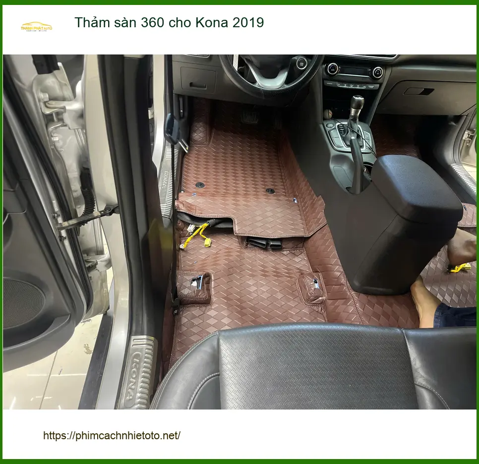 Chị Minh Thư lắp thảm sàn 360 cho Kona 2019 tại Gò Vấp giữ nội thất luôn tinh tươm ảnh thực tế 3