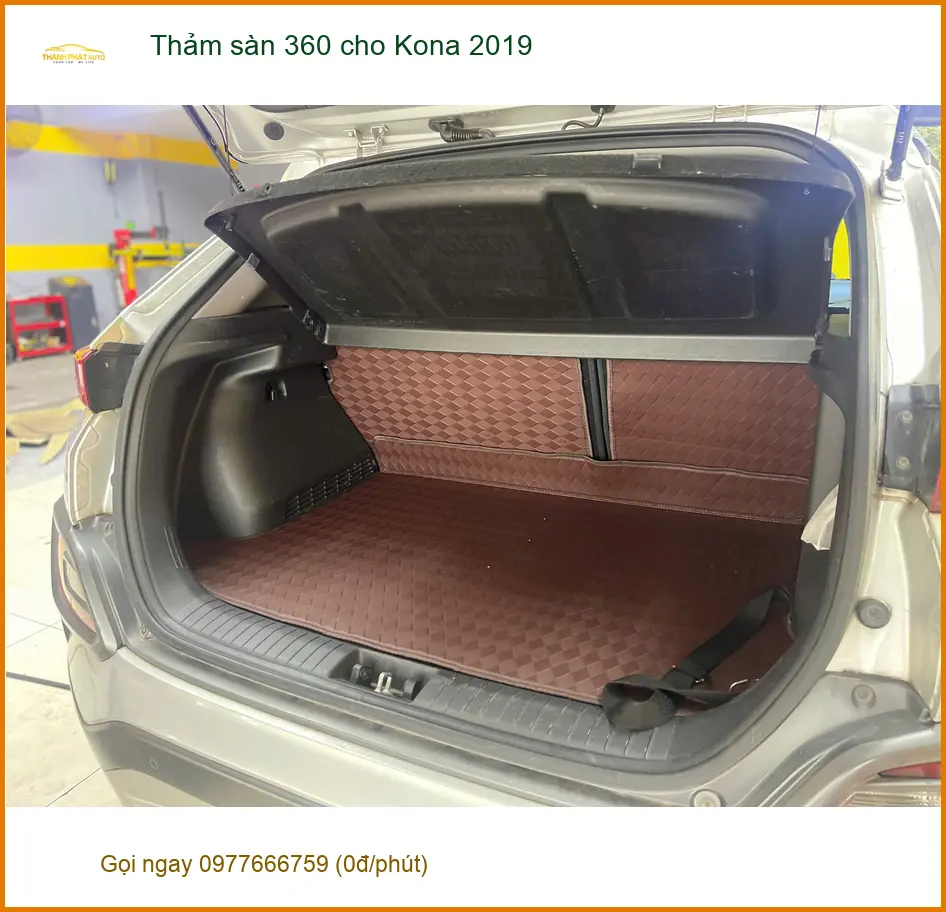 Chị Minh Thư lắp thảm sàn 360 cho Kona 2019 tại Gò Vấp giữ nội thất luôn tinh tươm ảnh thực tế 4