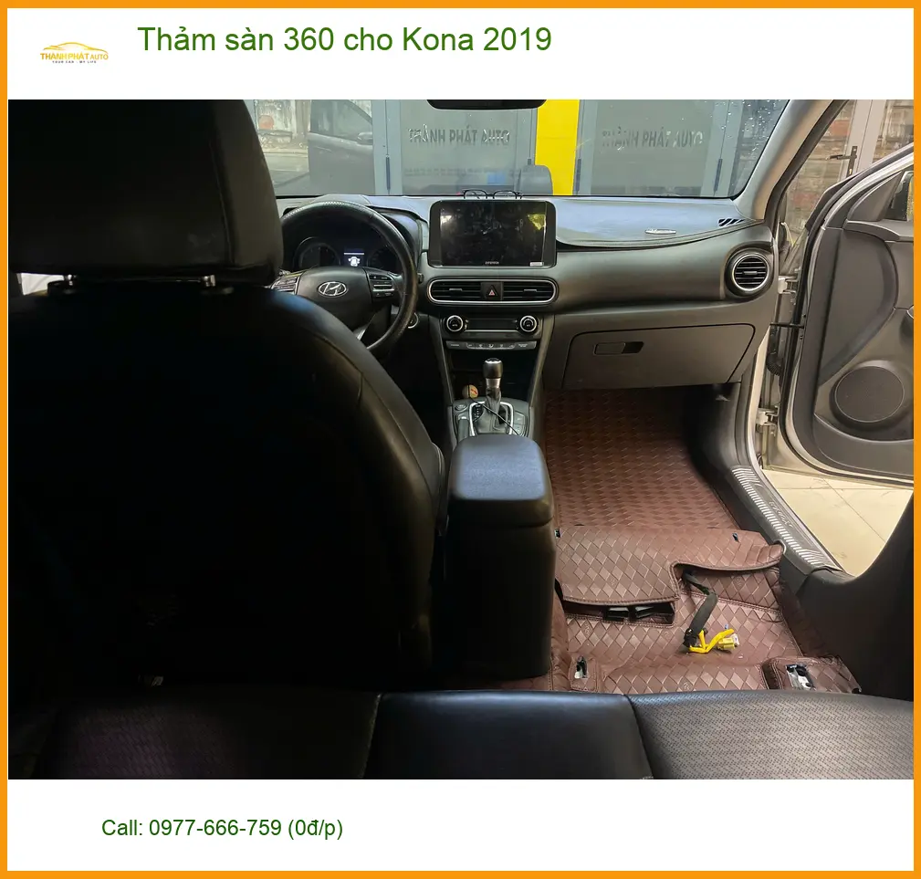 Anh Minh lắp thảm sàn 360 cho Kona 2019 Quận 11 bảo vệ sàn xe ảnh thực tế 4