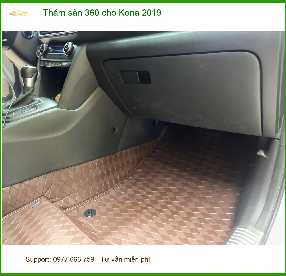 Chị Hà lắp Thảm sàn 360 cho Kona 2019 ở Bình Thạnh để xe luôn sạch ảnh thực tế 2