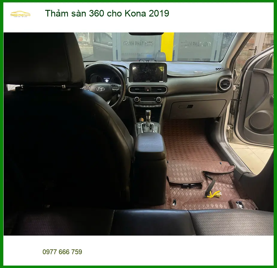 Chị Hà lắp Thảm sàn 360 cho Kona 2019 ở Bình Thạnh để xe luôn sạch ảnh thực tế 3