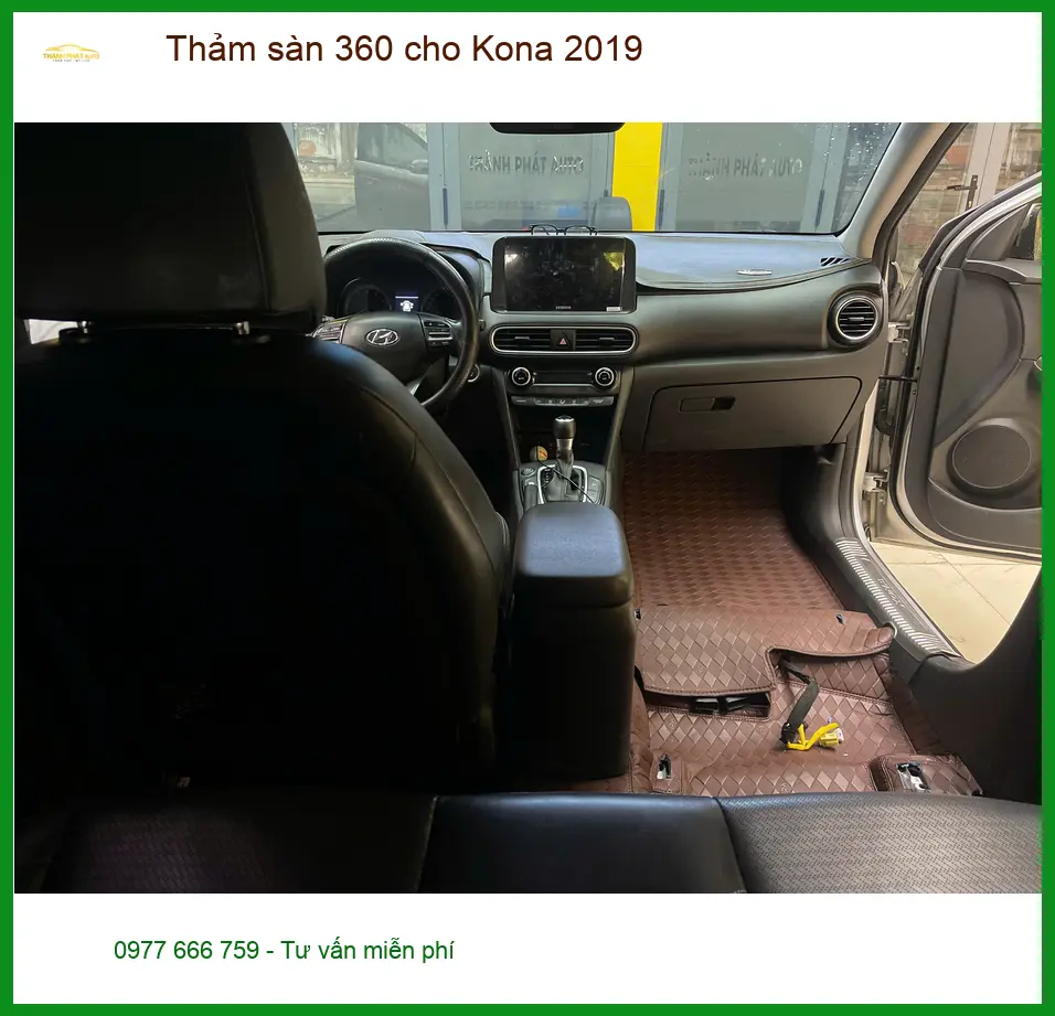 Chú Sâm lắp thảm sàn 360 cho Kona 2019 tại Cần Giờ vì thảm cũ khó vệ sinh