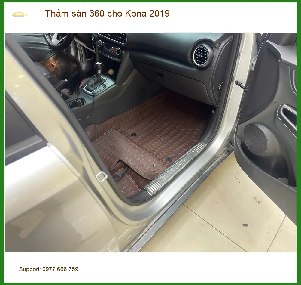 Chú Sâm lắp thảm sàn 360 cho Kona 2019 tại Cần Giờ vì thảm cũ khó vệ sinh ảnh thực tế 3