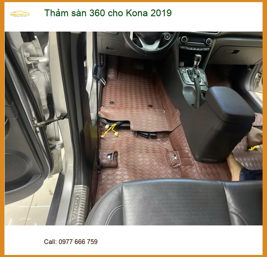 Anh Tùng lắp Thảm sàn 360 cho Kona 2019 tại Hóc Môn vì muốn giữ xe luôn sạch sẽ ảnh thực tế 3