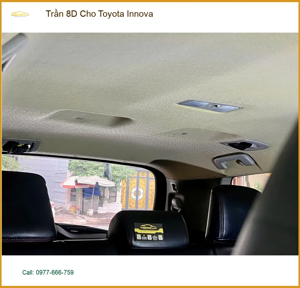 Anh Quốc lắp Trần 8D Cho Toyota Innova Quận 12 để không gian xe thêm sang trọng ảnh thực tế 2
