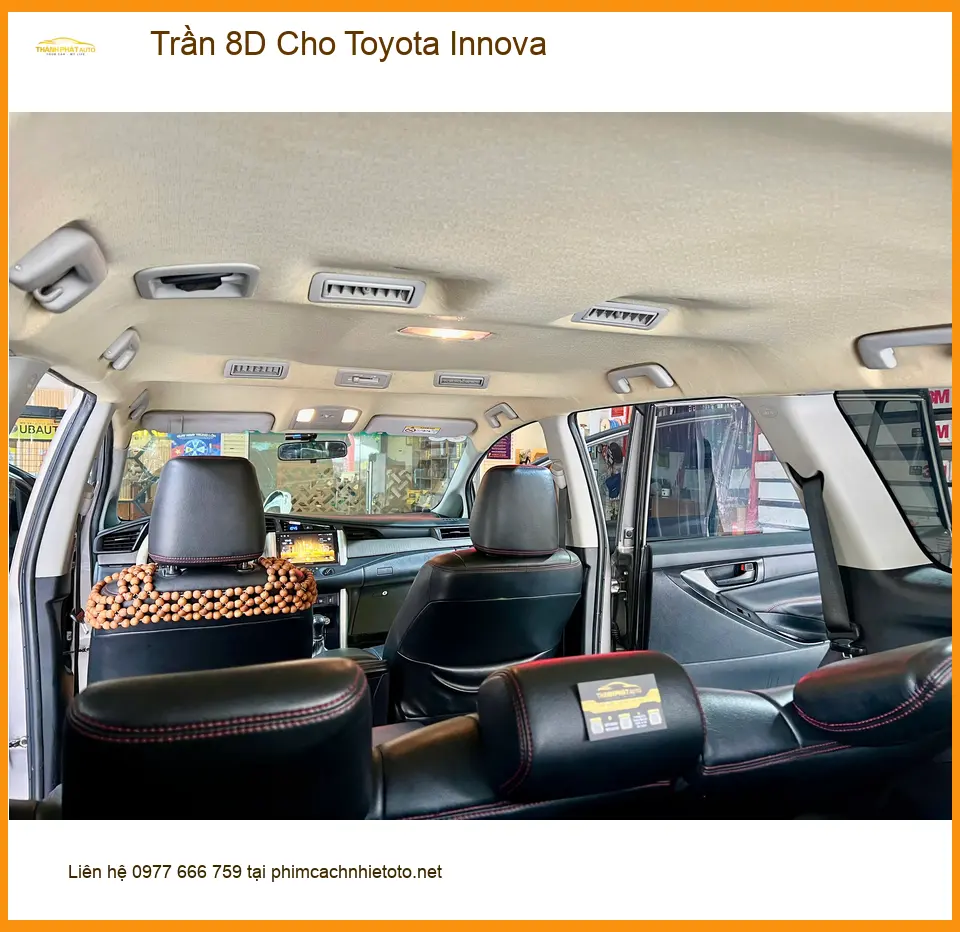 Anh Quốc lắp Trần 8D Cho Toyota Innova Quận 12 để không gian xe thêm sang trọng ảnh thực tế 3
