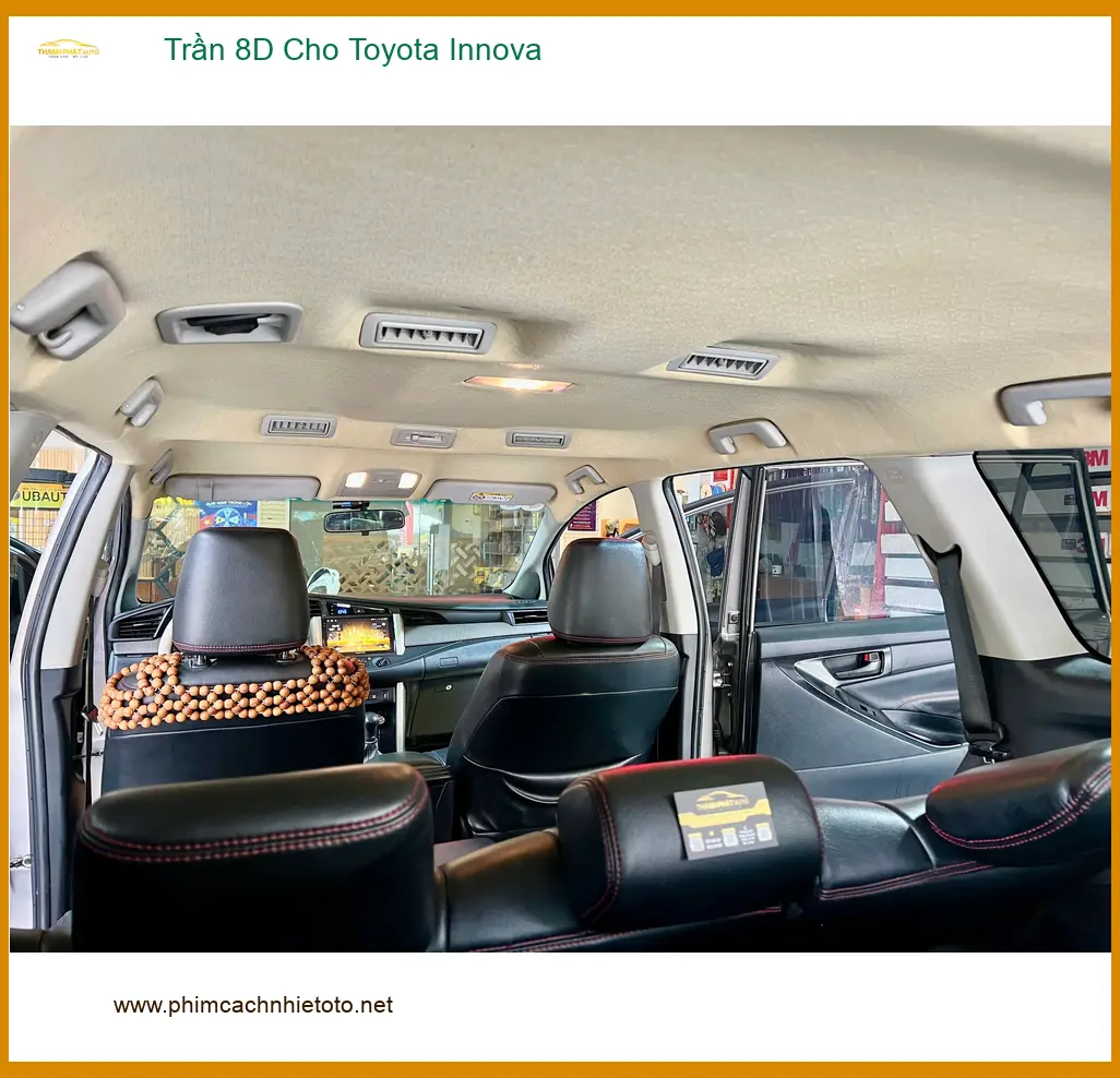 Anh Khôi lắp Trần 8D cho Toyota Innova tại Quận 5 chống nóng hiệu quả ảnh thực tế 4