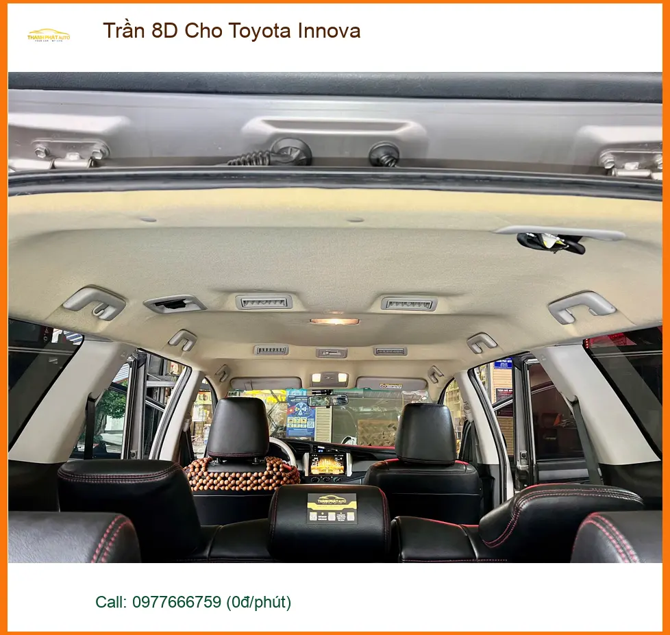 Chú Hải bọc Trần 8D Cho Toyota Innova tại Củ Chi để nội thất sang trọng hơn ảnh thực tế 2