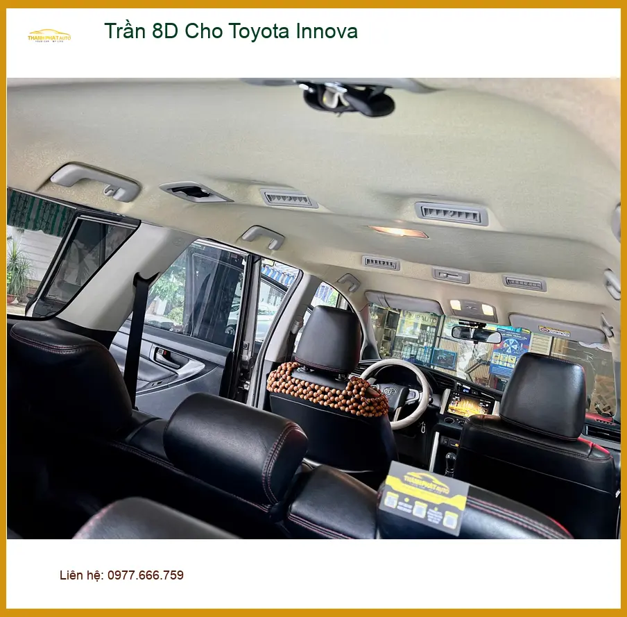 Chú Hải bọc Trần 8D Cho Toyota Innova tại Củ Chi để nội thất sang trọng hơn ảnh thực tế 3