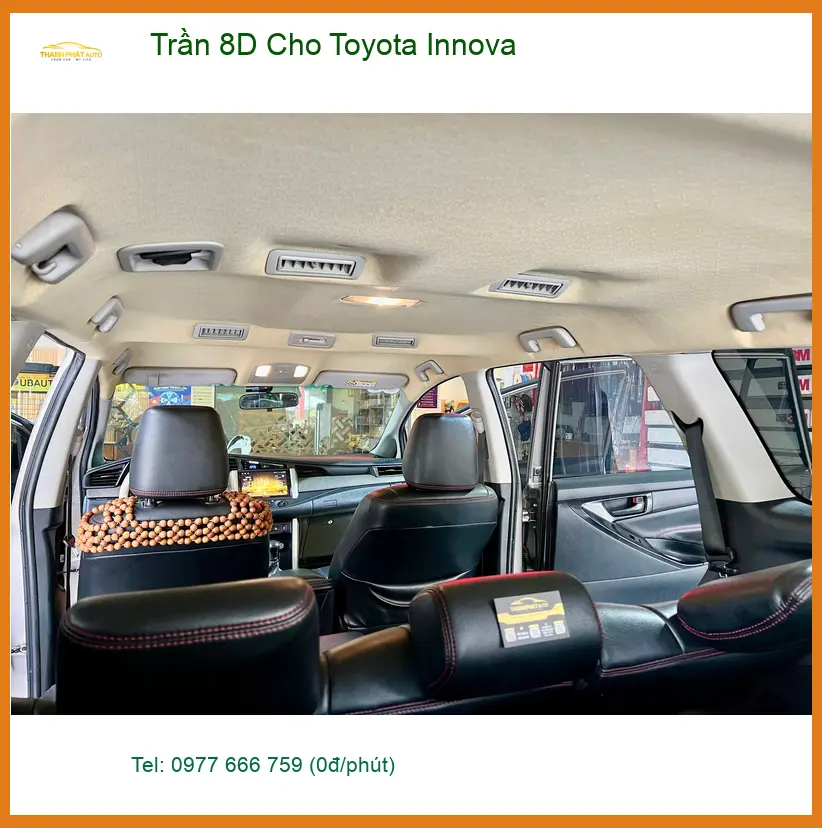 Chú Hải bọc Trần 8D Cho Toyota Innova tại Củ Chi để nội thất sang trọng hơn ảnh thực tế 4