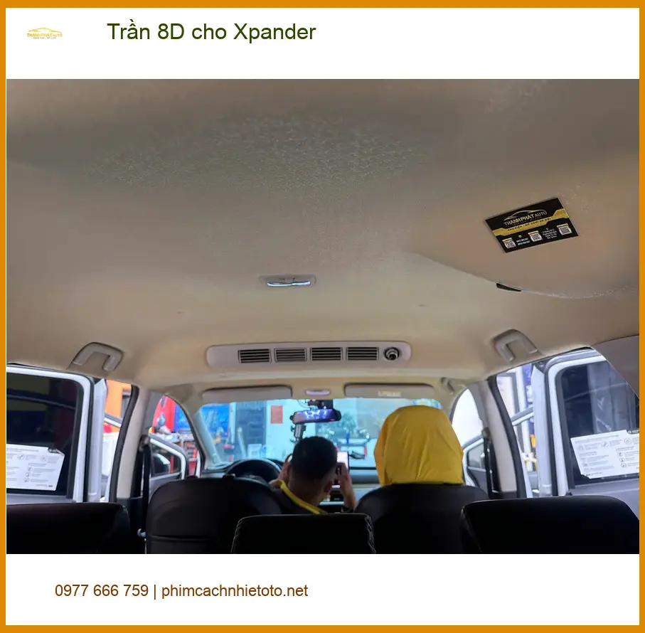 Anh Minh bọc Trần 8D cho Xpander tại Quận Thủ Đức để nội thất xe thêm sang trọng
