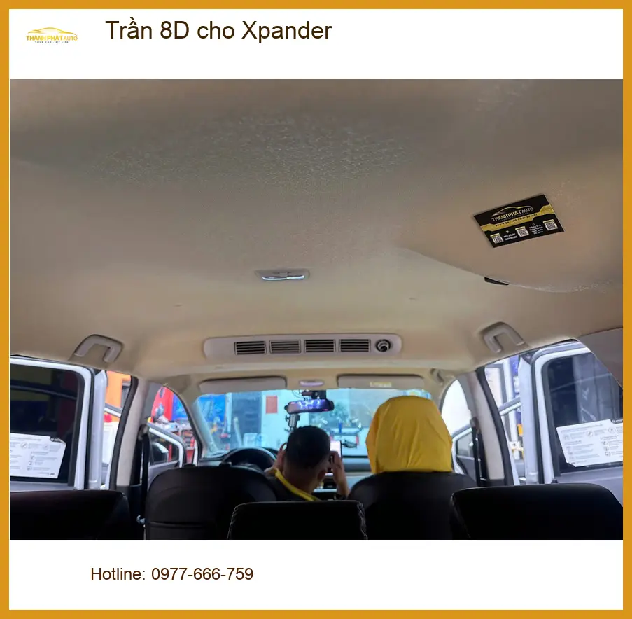 Bác Đạt bọc Trần 8D cho Xpander tại Quận 7 để nội thất sang trọng hơn