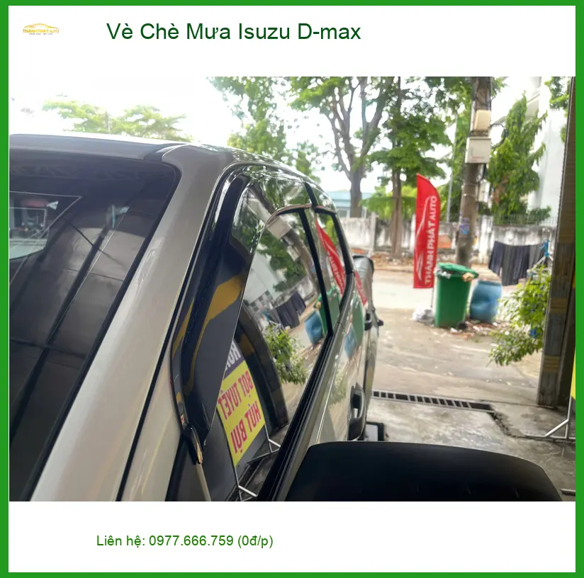 Anh Quang lắp vè che mưa Isuzu D-max tại Hóc Môn chống nước hắt