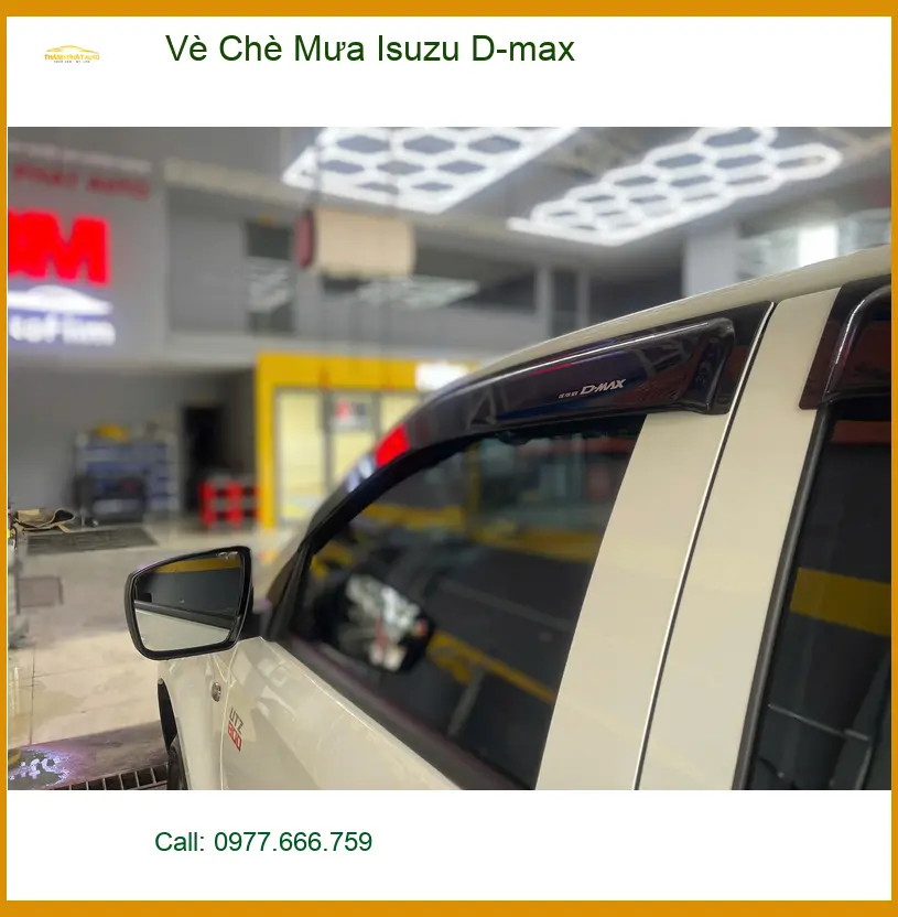 Chị Lan Anh gắn Vè Che Mưa Isuzu D-max tại Quận Bình Tân uy tín, giá tốt ảnh thực tế 2