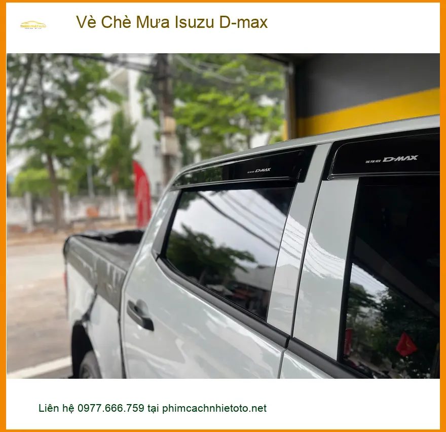 Chị Lan Anh gắn Vè Che Mưa Isuzu D-max tại Quận Bình Tân uy tín, giá tốt ảnh thực tế 4