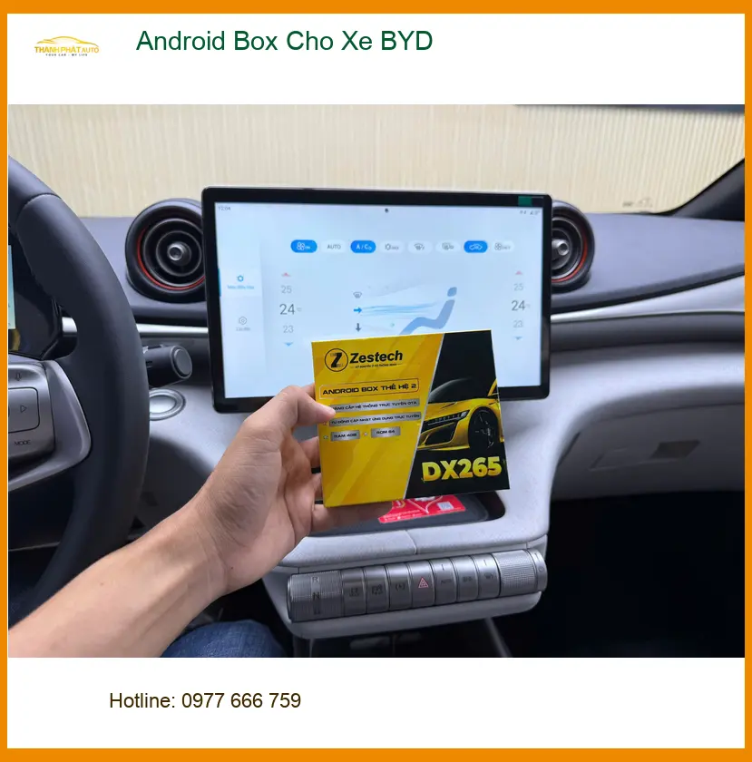 Chị Nguyệt lắp Android Box Cho Xe BYD tại Hóc Môn để xem giải trí không giới hạn