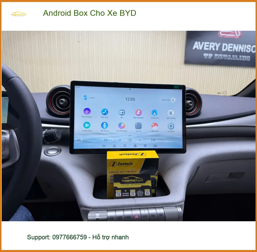 Chị Phương nâng cấp Android Box cho BYD tại Quận 12 giữ màn zin