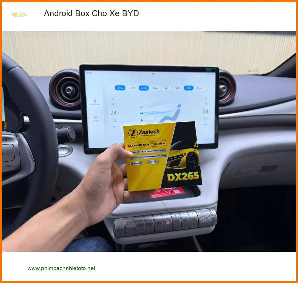 Chị Phương nâng cấp Android Box cho BYD tại Quận 12 giữ màn zin ảnh thực tế 2