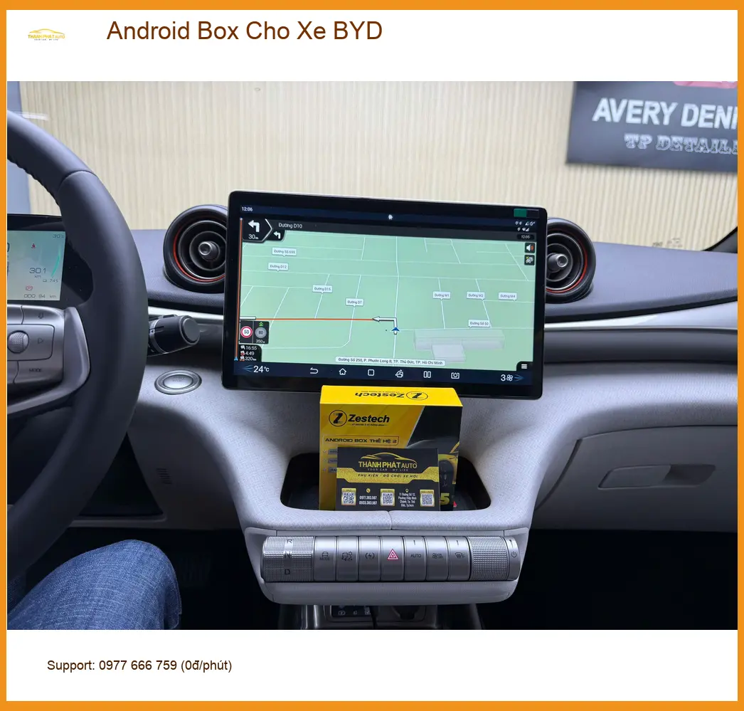 Chị Phương nâng cấp Android Box cho BYD tại Quận 12 giữ màn zin ảnh thực tế 3