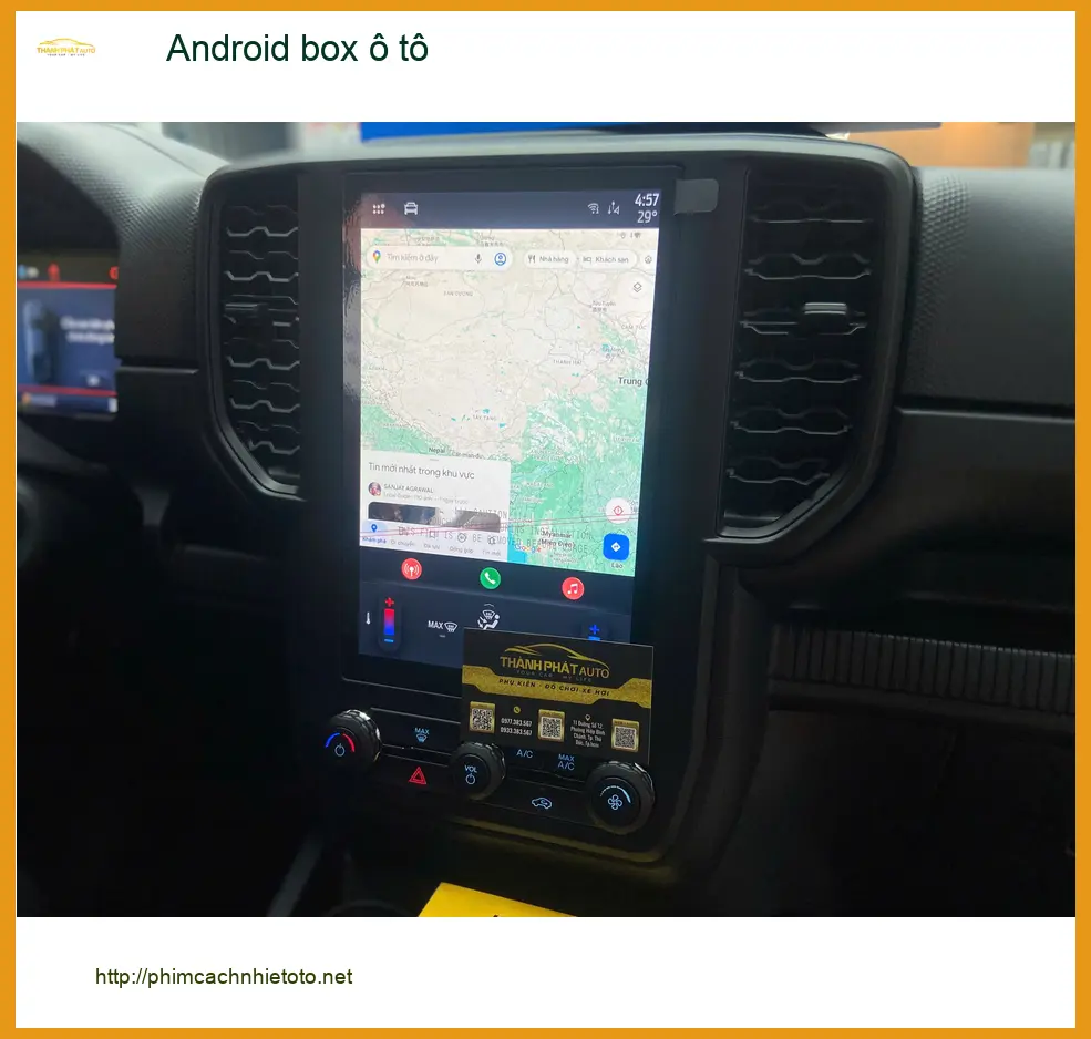 Chị Thảo lắp Android box ô tô cho Honda CRV tại Quận Gò Vấp để xem YouTube không giật lag ảnh thực tế 3