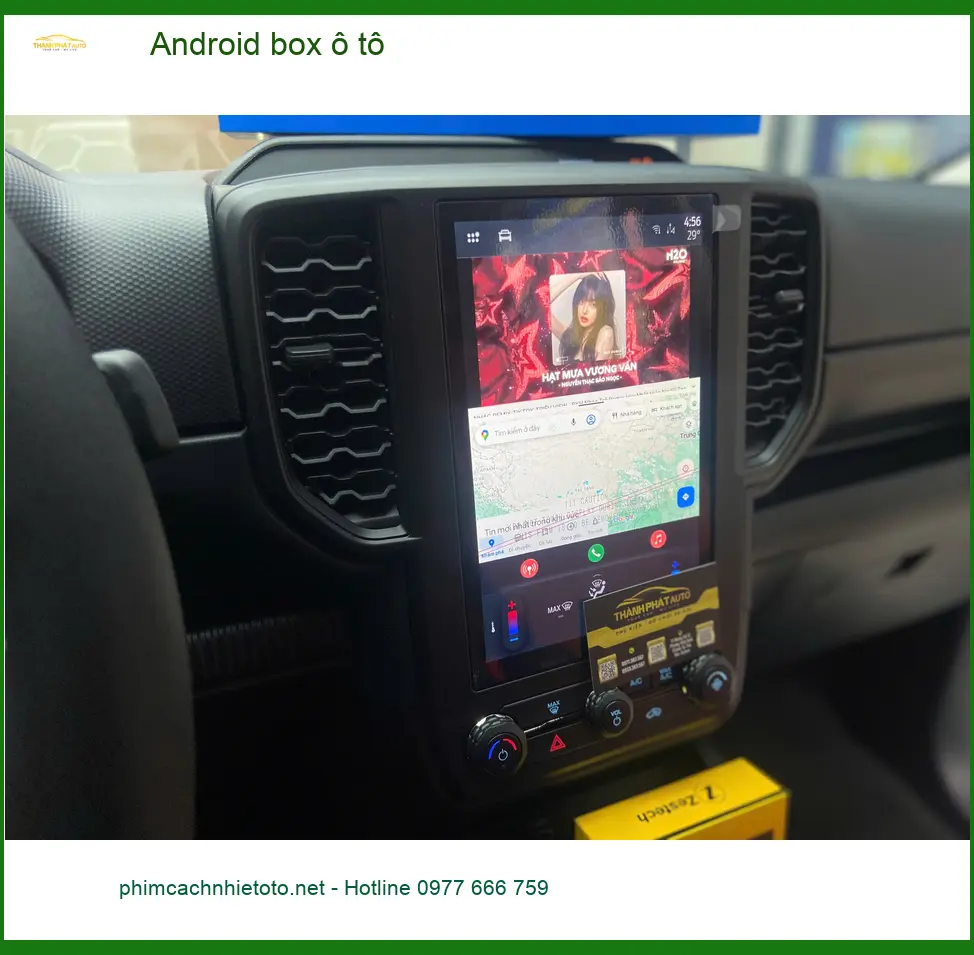 Chị Thảo lắp Android box ô tô cho Honda CRV tại Quận Gò Vấp để xem YouTube không giật lag ảnh thực tế 4
