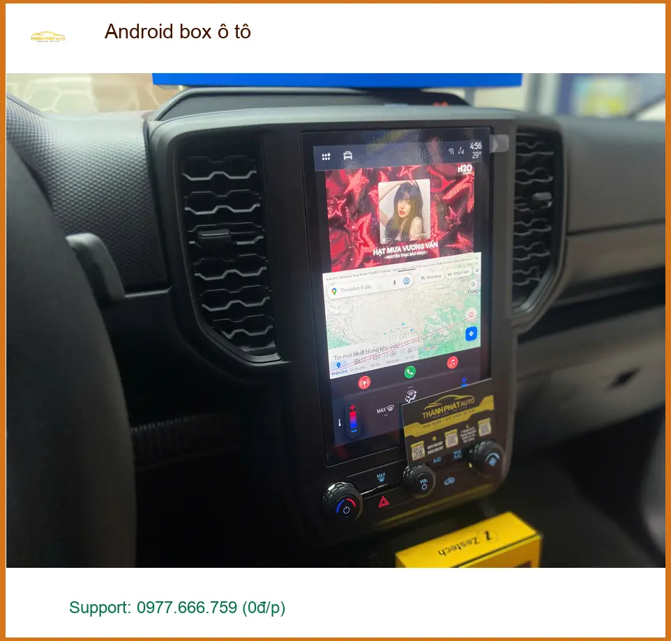Anh Khang lắp Android box ô tô cho Hyundai Accent tại Quận 3 để xem YouTube không giật lag