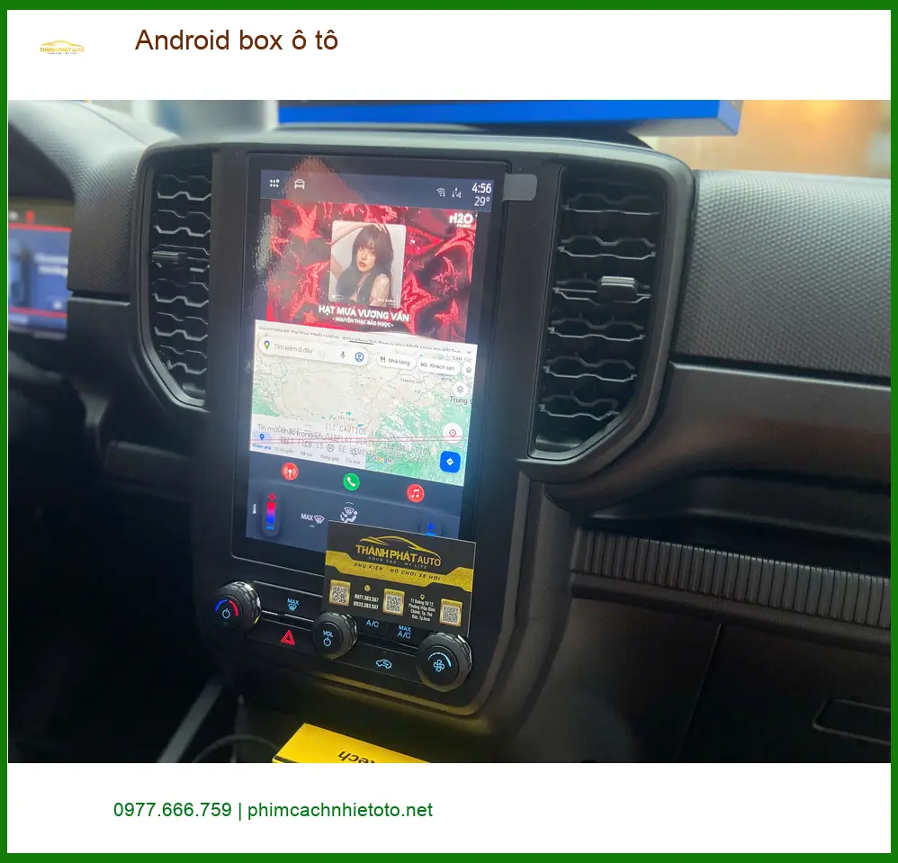 Anh Khang lắp Android box ô tô cho Hyundai Accent tại Quận 3 để xem YouTube không giật lag ảnh thực tế 5
