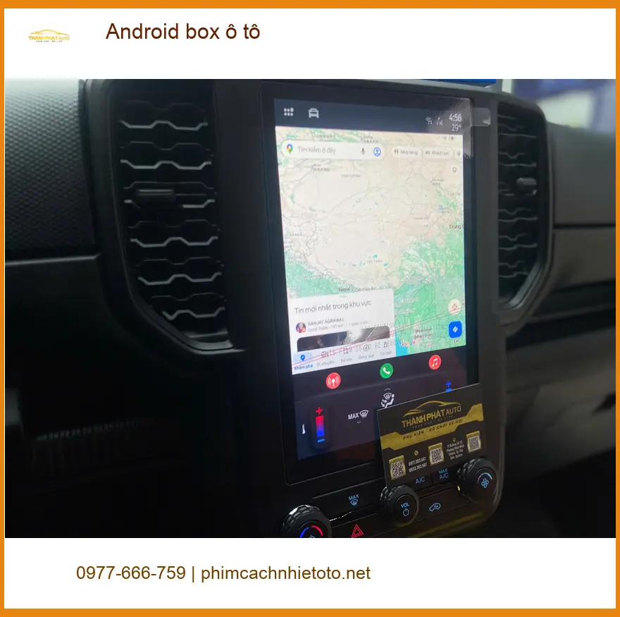 Anh Hưng lắp Android box ô tô chính hãng cho Hyundai Santa Fe tại Quận Thủ Đức ảnh thực tế 2
