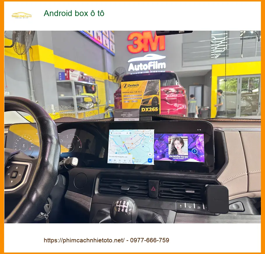 Chị Kim lắp Android box ô tô cho Honda CR-V tại Quận 12 để xem YouTube tiện lợi ảnh thực tế 3