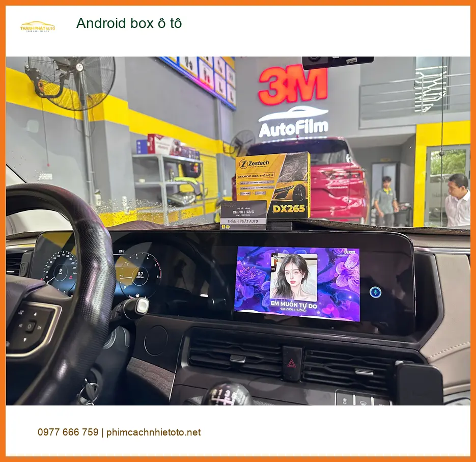 Chị Kim lắp Android box ô tô cho Honda CR-V tại Quận 12 để xem YouTube tiện lợi ảnh thực tế 4