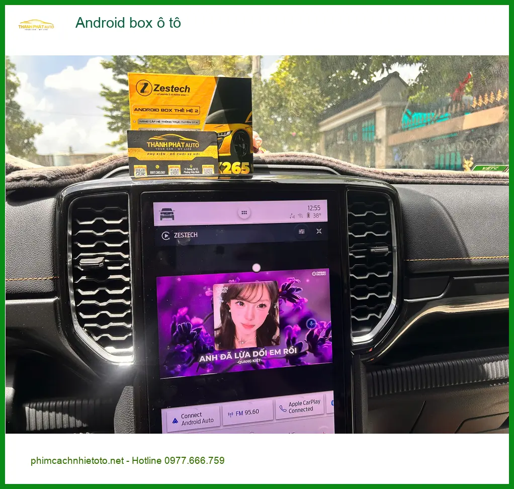 Chị Vân gắn Android box ô tô Ford Everest tại Nhà Bè để giải trí
