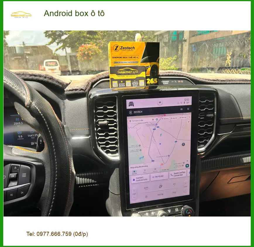 Chị Vân gắn Android box ô tô Ford Everest tại Nhà Bè để giải trí ảnh thực tế 2