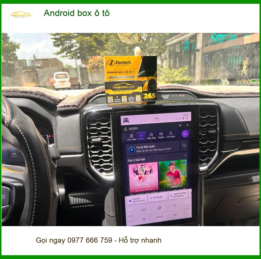 Chị Vân gắn Android box ô tô Ford Everest tại Nhà Bè để giải trí ảnh thực tế 3