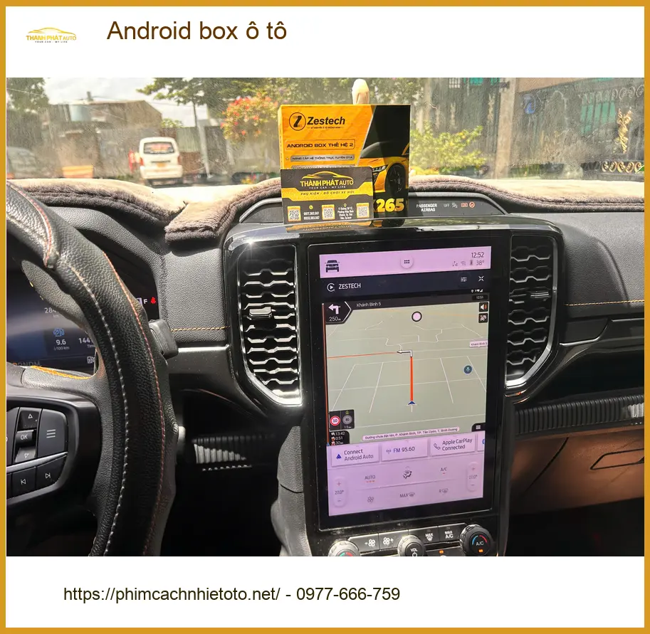 Chị Vân gắn Android box ô tô Ford Everest tại Nhà Bè để giải trí ảnh thực tế 4