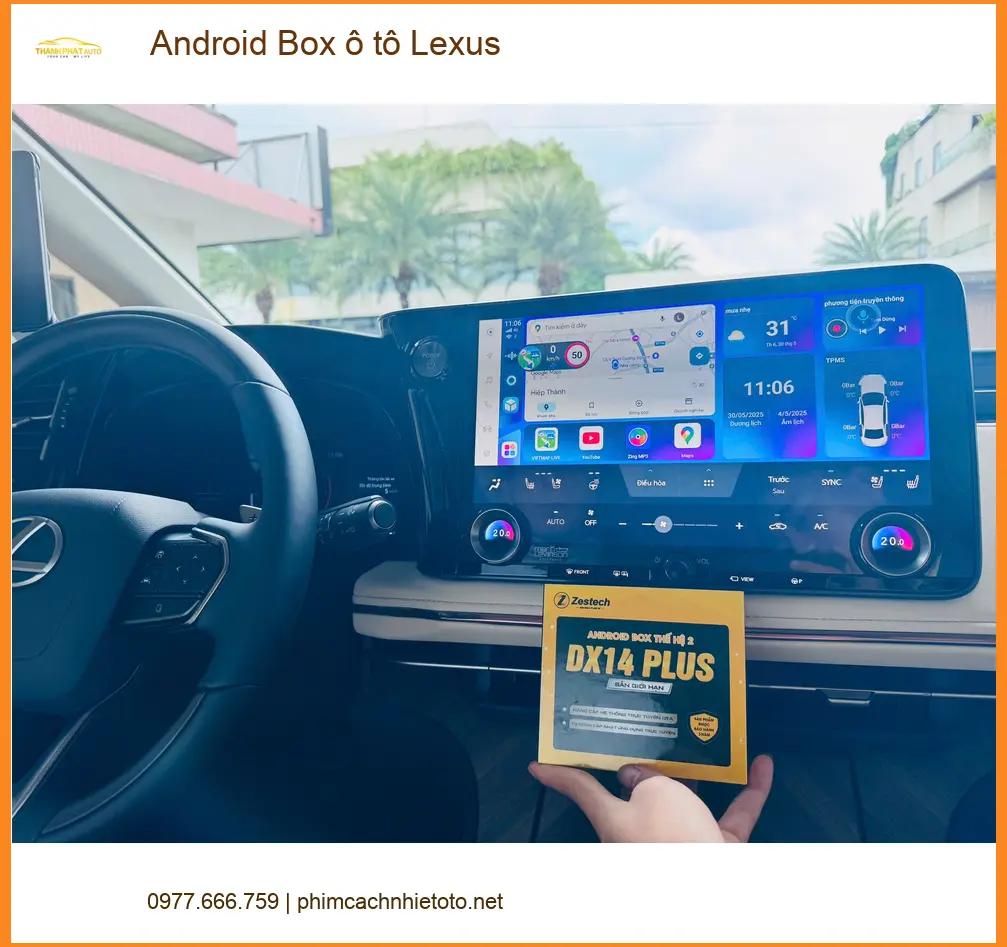 Anh Đình lắp Android Box ô tô Lexus RX350 tại Quận 6 để trải nghiệm đa phương tiện ảnh thực tế 2