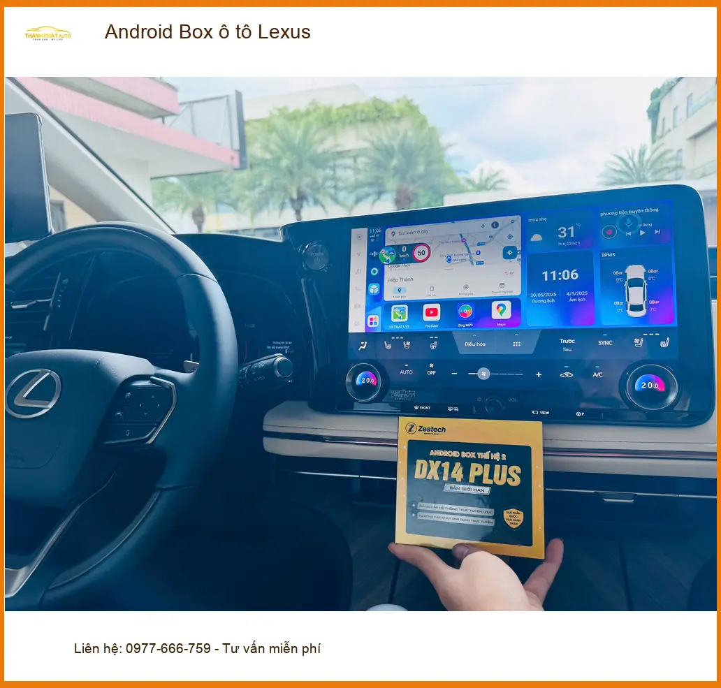 Anh Đình lắp Android Box ô tô Lexus RX350 tại Quận 6 để trải nghiệm đa phương tiện ảnh thực tế 5