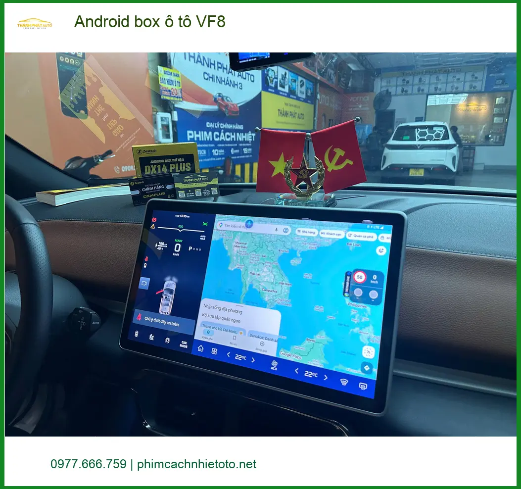 Anh Tuấn Kiệt lắp Android box ô tô VF8 tại Quận Tân Phú để nâng tầm giải trí trên xe ảnh thực tế 3