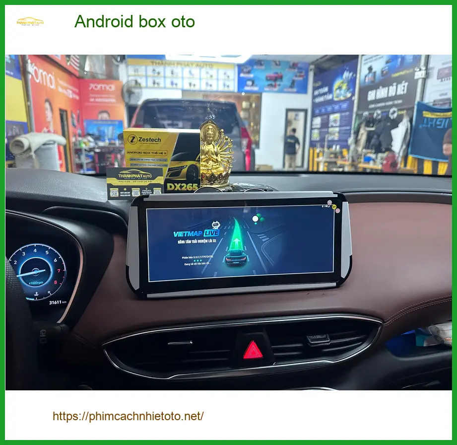 Chị Thảo lắp Android box oto cho Honda CRV tại Quận 2 vì muốn giải trí khi chờ con học ảnh thực tế 2