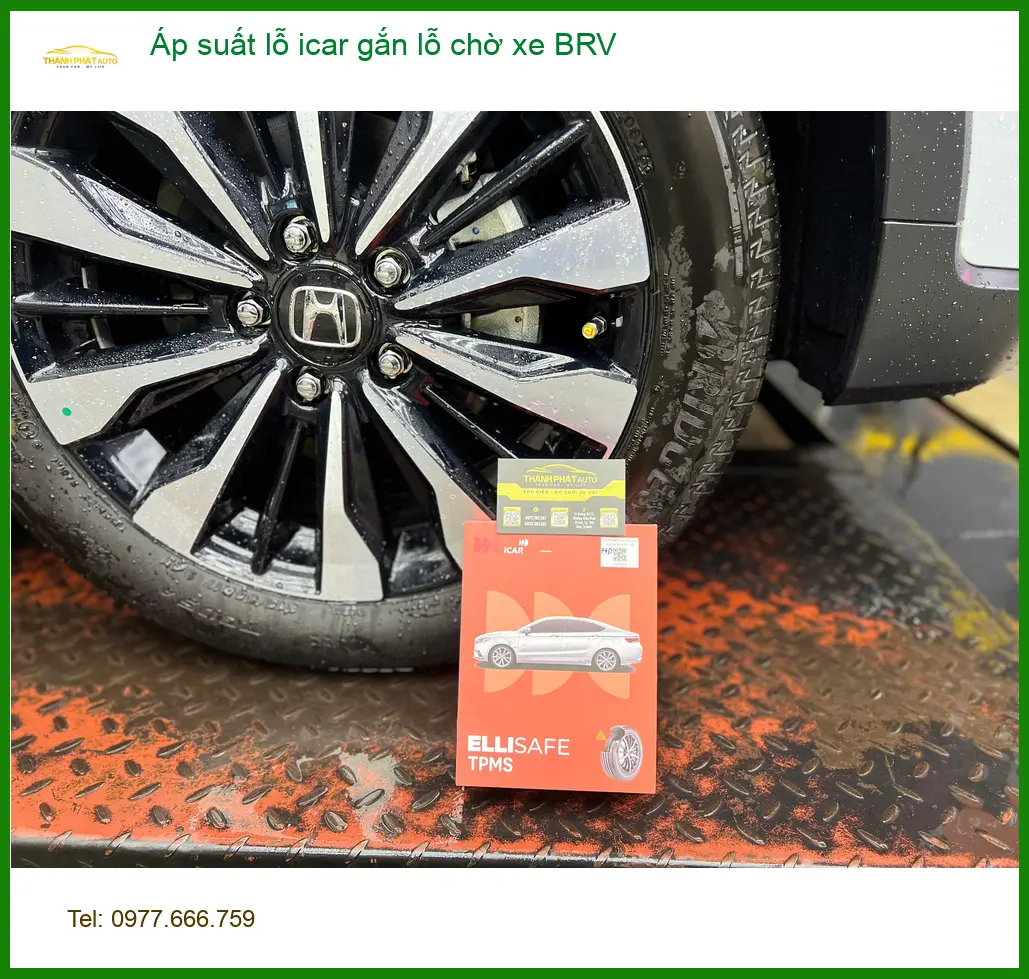 Anh Duy lắp áp suất lốp iCar gắn lỗ chờ xe BRV tại Quận 12 an tâm di chuyển xa ảnh thực tế 2