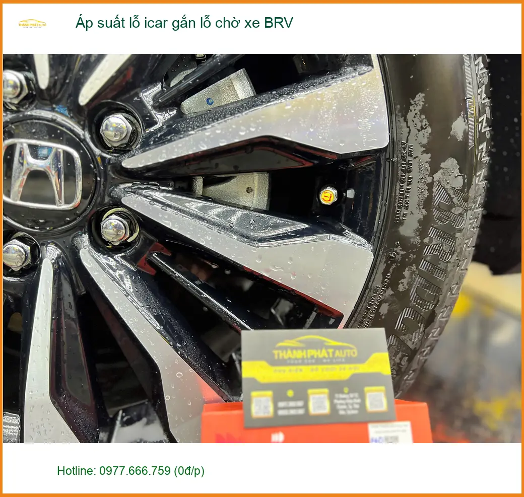Chị Mai lắp cảm biến áp suất lốp Icar gắn lỗ chờ xe BRV tại Quận 1 ảnh thực tế 4