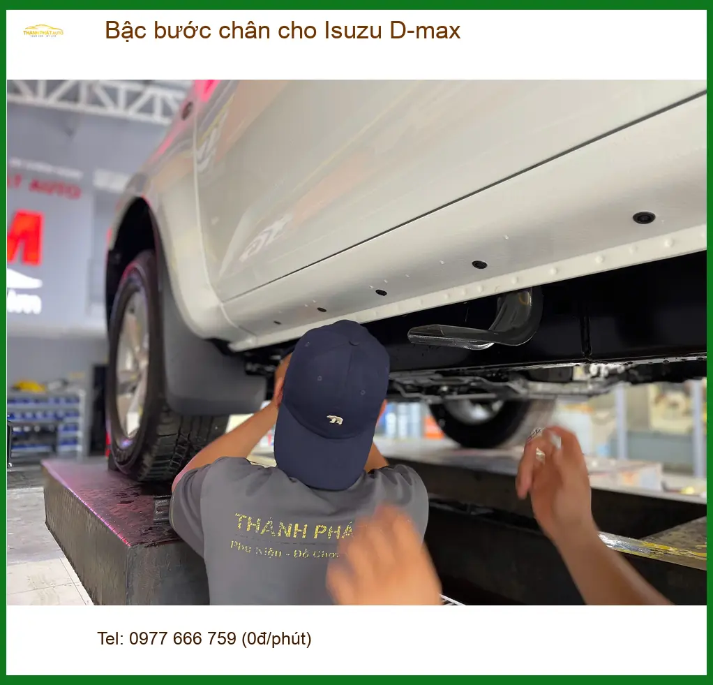 Anh Minh lắp bậc bước chân Isuzu D-max Quận 5 để vợ con dễ lên xuống ảnh thực tế 3